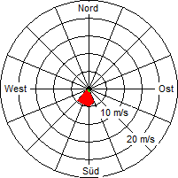 Grafik der Windverteilung vom 31. Dezember 2004